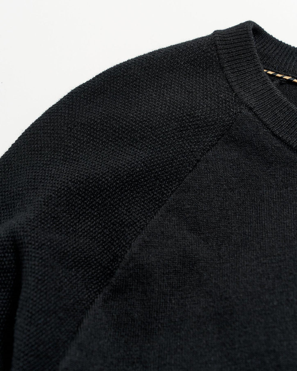 Men Baseball Sweater Crew Black | Billy Reid Sweaters &amp; Sweatshirts