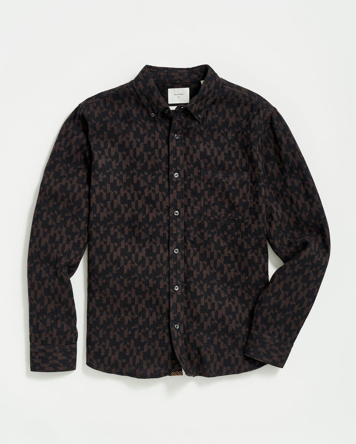 Men Baselines Jacquard Tuscumbia Shirt Black/brown | Billy Reid Shirting