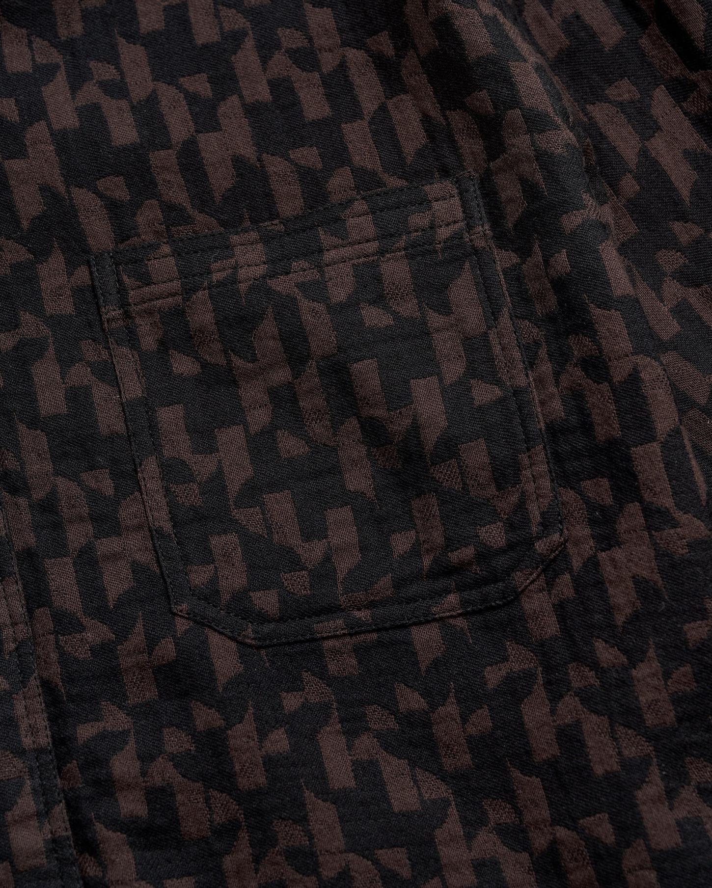 Men Baselines Jacquard Tuscumbia Shirt Black/brown | Billy Reid Shirting