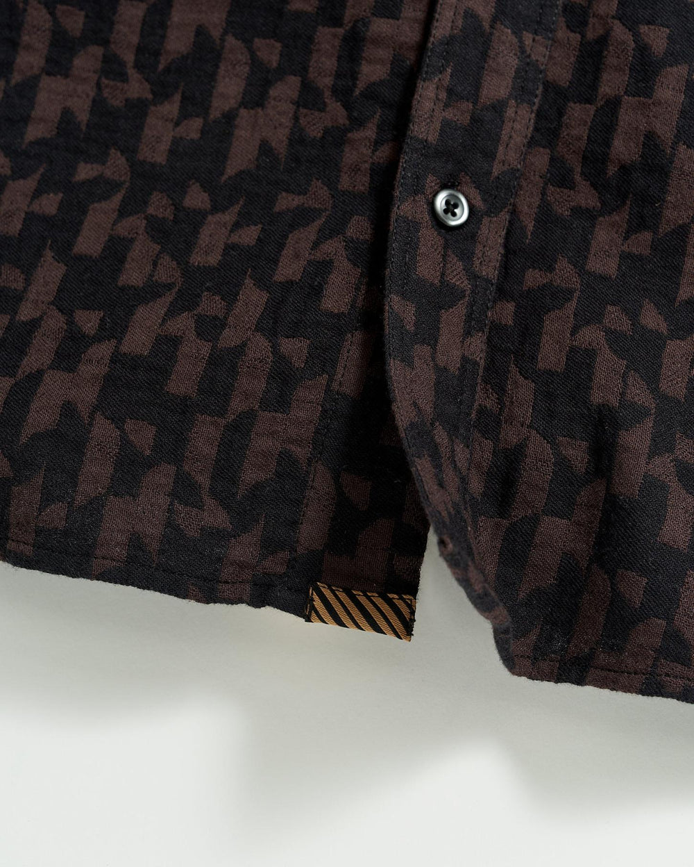 Men Baselines Jacquard Tuscumbia Shirt Black/brown | Billy Reid Shirting