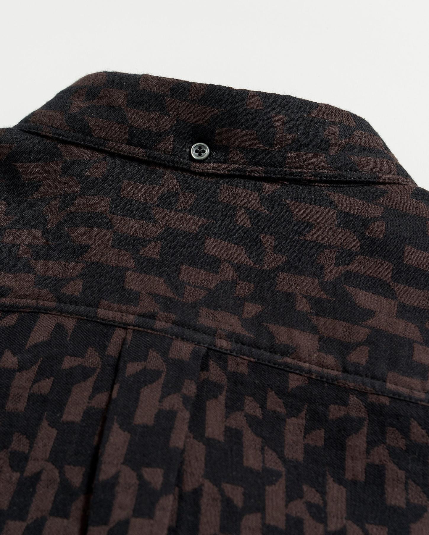 Men Baselines Jacquard Tuscumbia Shirt Black/brown | Billy Reid Shirting