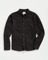 Men Baselines Jacquard Tuscumbia Shirt Black/brown | Billy Reid Shirting