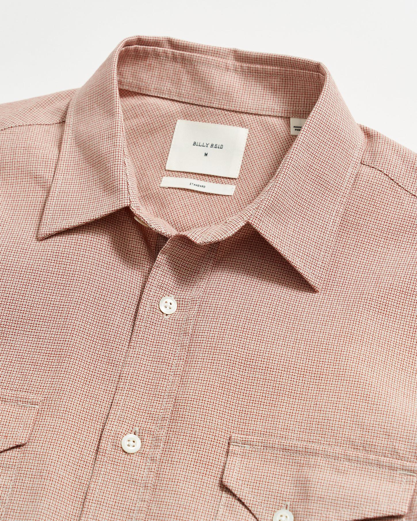 Men Basket Check Western Shirt Natural/red | Billy Reid Shirting