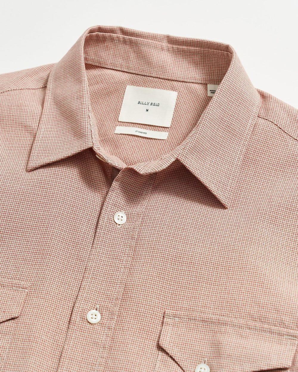 Men Basket Check Western Shirt Natural/red | Billy Reid Shirting