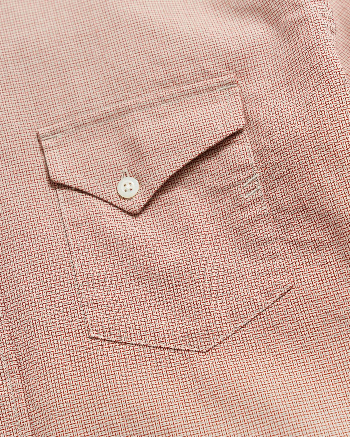 Men Basket Check Western Shirt Natural/red | Billy Reid Shirting