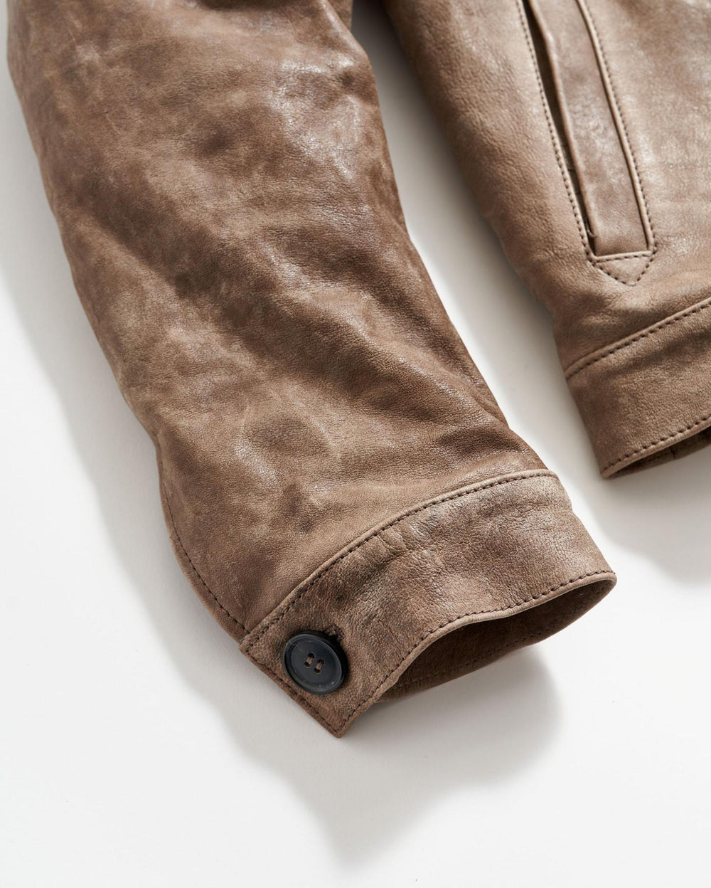 Men Bishop Leather Jacket Taupe | Billy Reid Jackets &amp; Outerwear