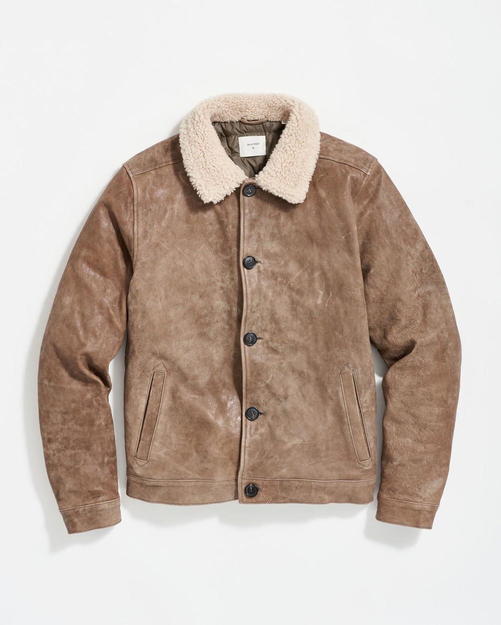 Men Bishop Leather Jacket Taupe | Billy Reid Jackets &amp; Outerwear