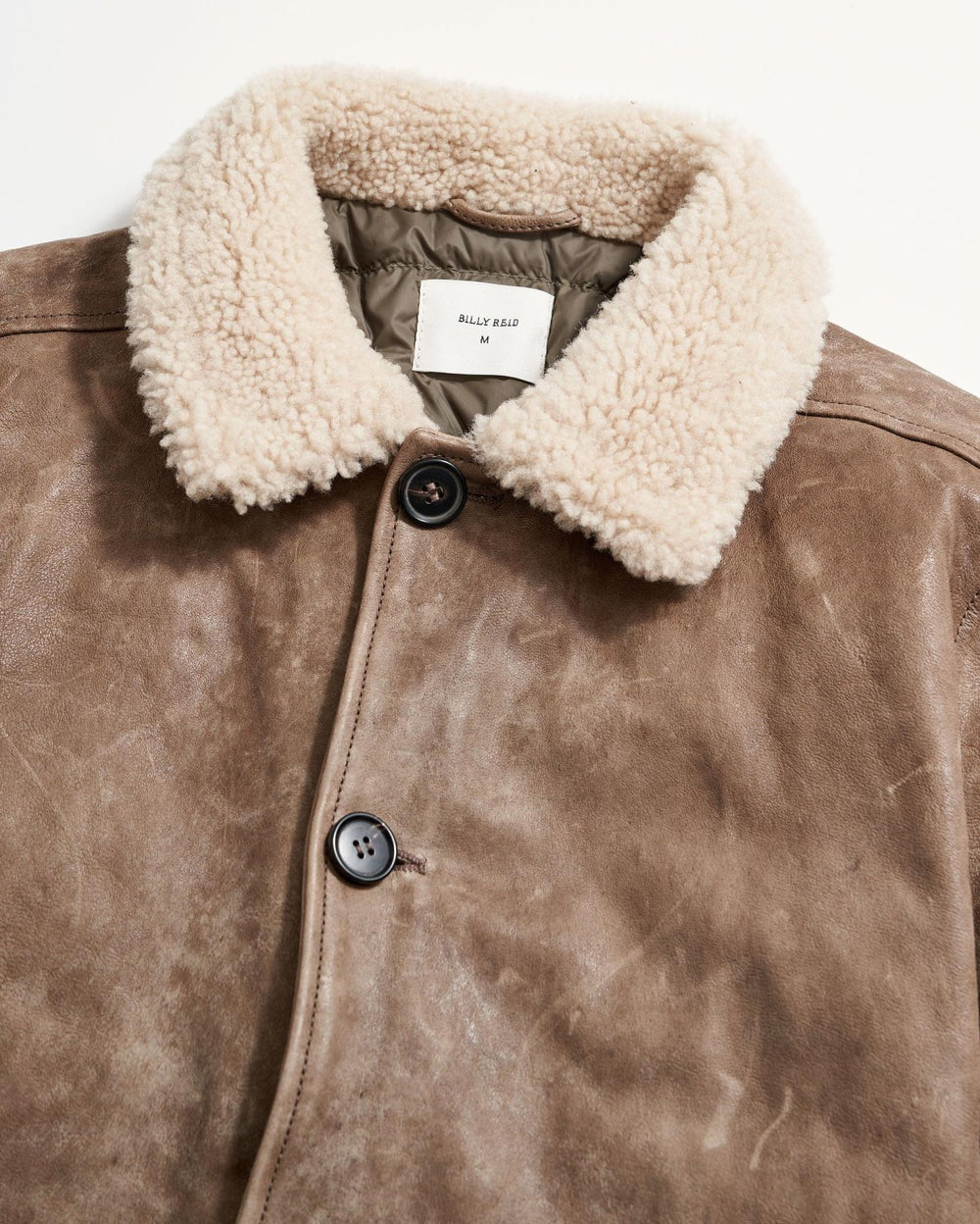 Men Bishop Leather Jacket Taupe | Billy Reid Jackets &amp; Outerwear