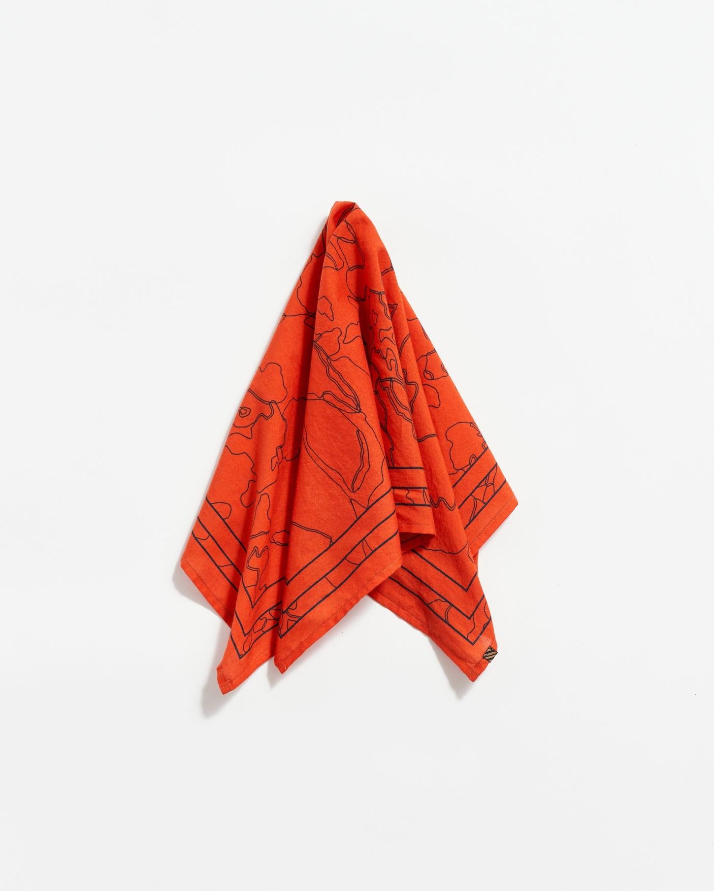 Men Bloom Bandana Ketchup | Billy Reid Accessories