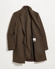 Men Boiled Wool Jordan Coat Olive | Billy Reid Jackets &amp; Outerwear