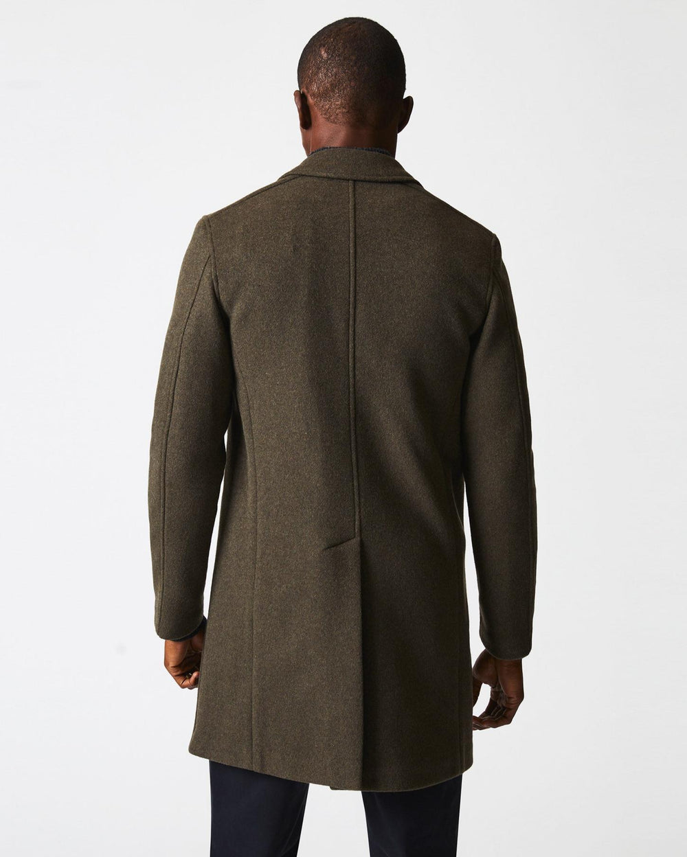 Men Boiled Wool Jordan Coat Olive | Billy Reid Jackets &amp; Outerwear
