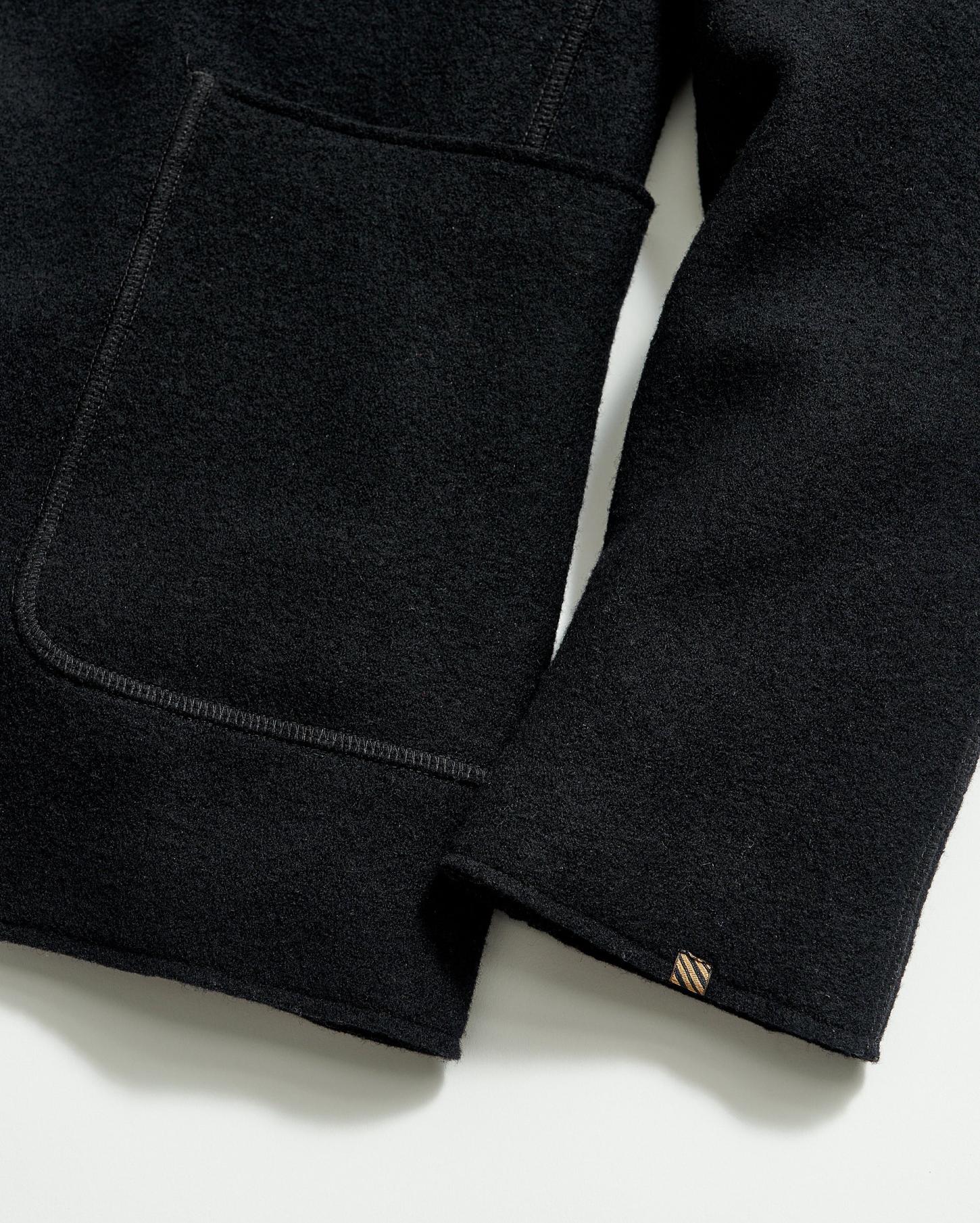 Men Boiled Wool Sport Coat Black | Billy Reid Suiting