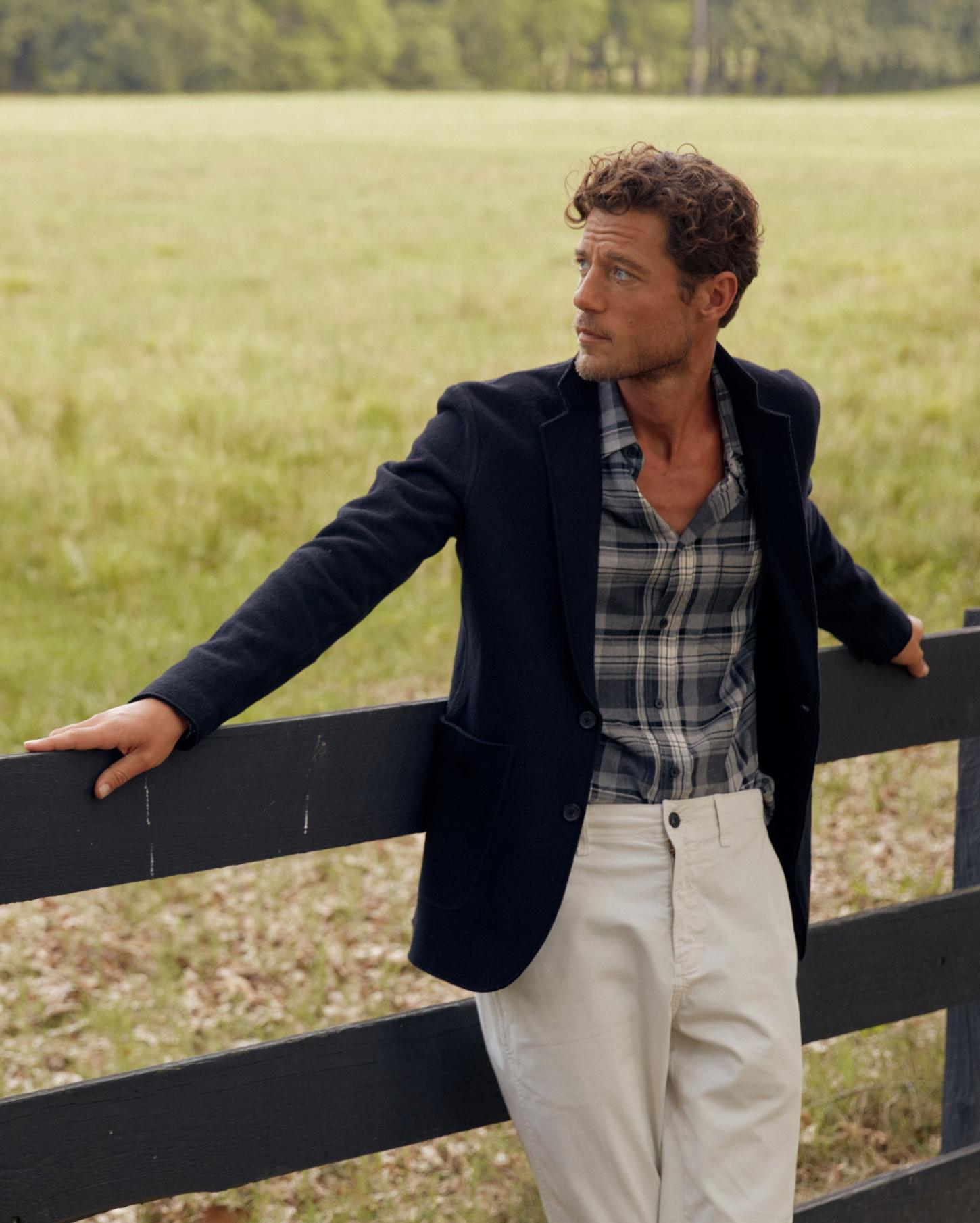 Men Boiled Wool Sport Coat Black | Billy Reid Suiting