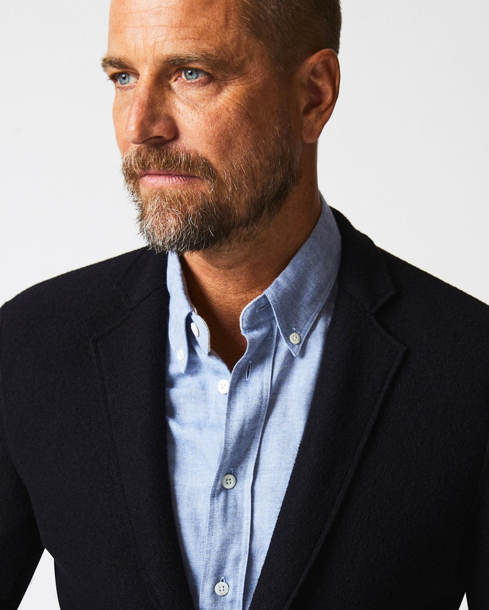 Men Boiled Wool Sport Coat Black | Billy Reid Suiting