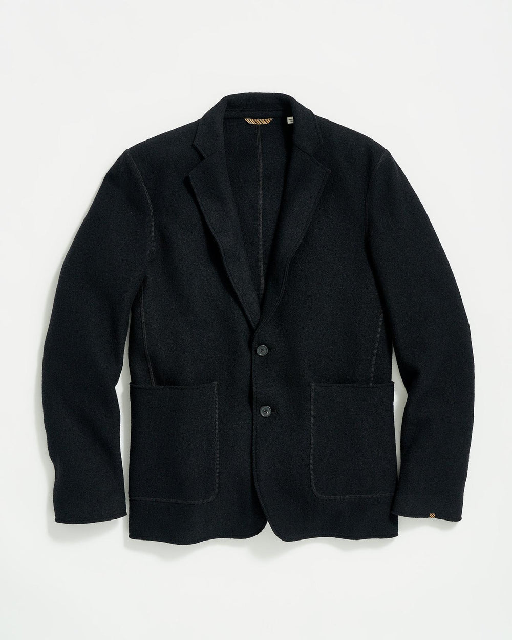 Men Boiled Wool Sport Coat Black | Billy Reid Suiting