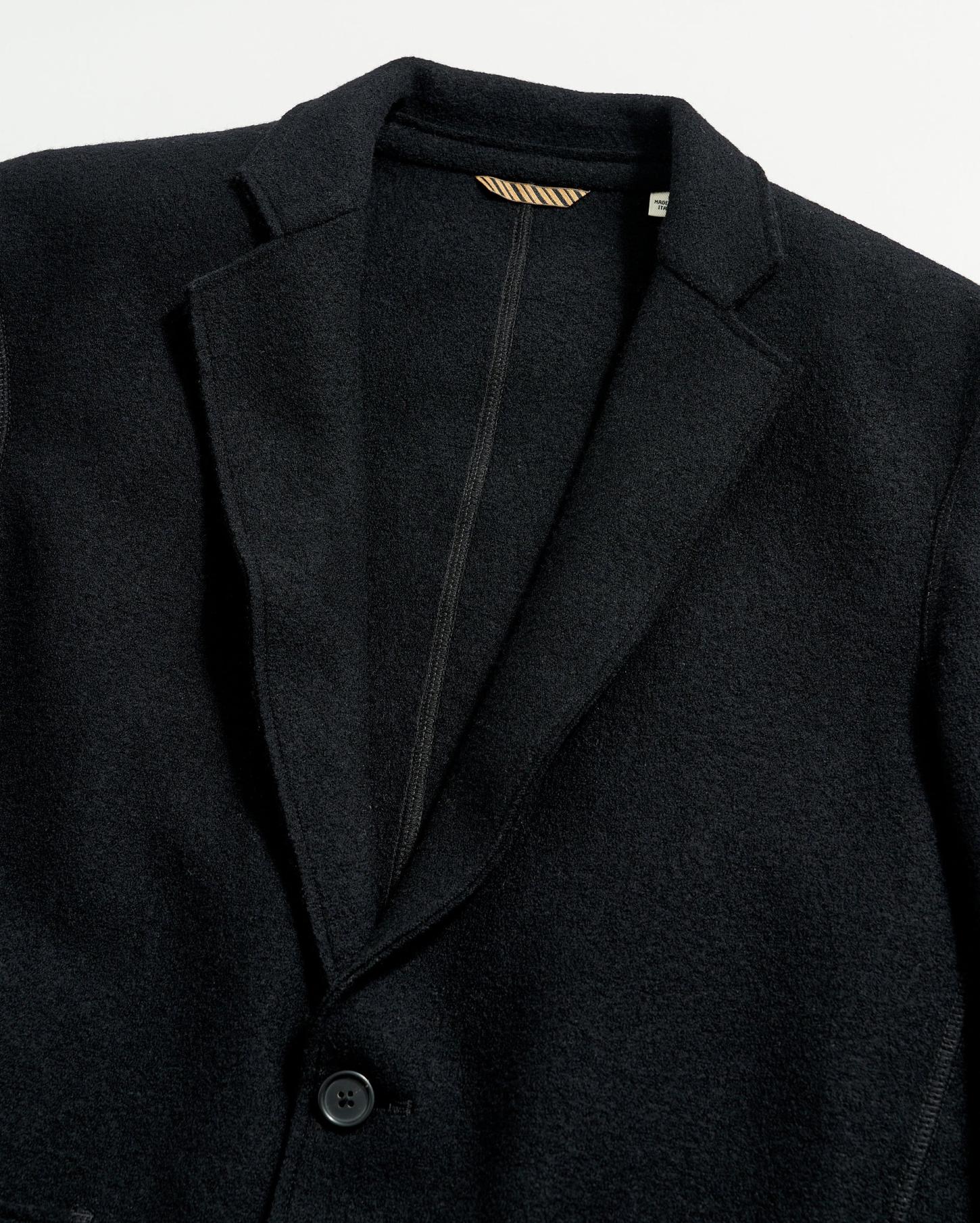 Men Boiled Wool Sport Coat Black | Billy Reid Suiting