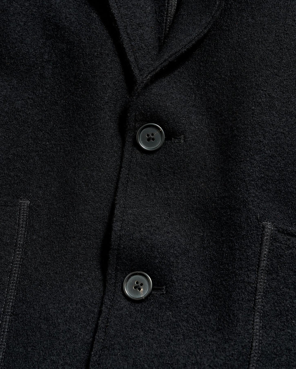 Men Boiled Wool Sport Coat Black | Billy Reid Suiting