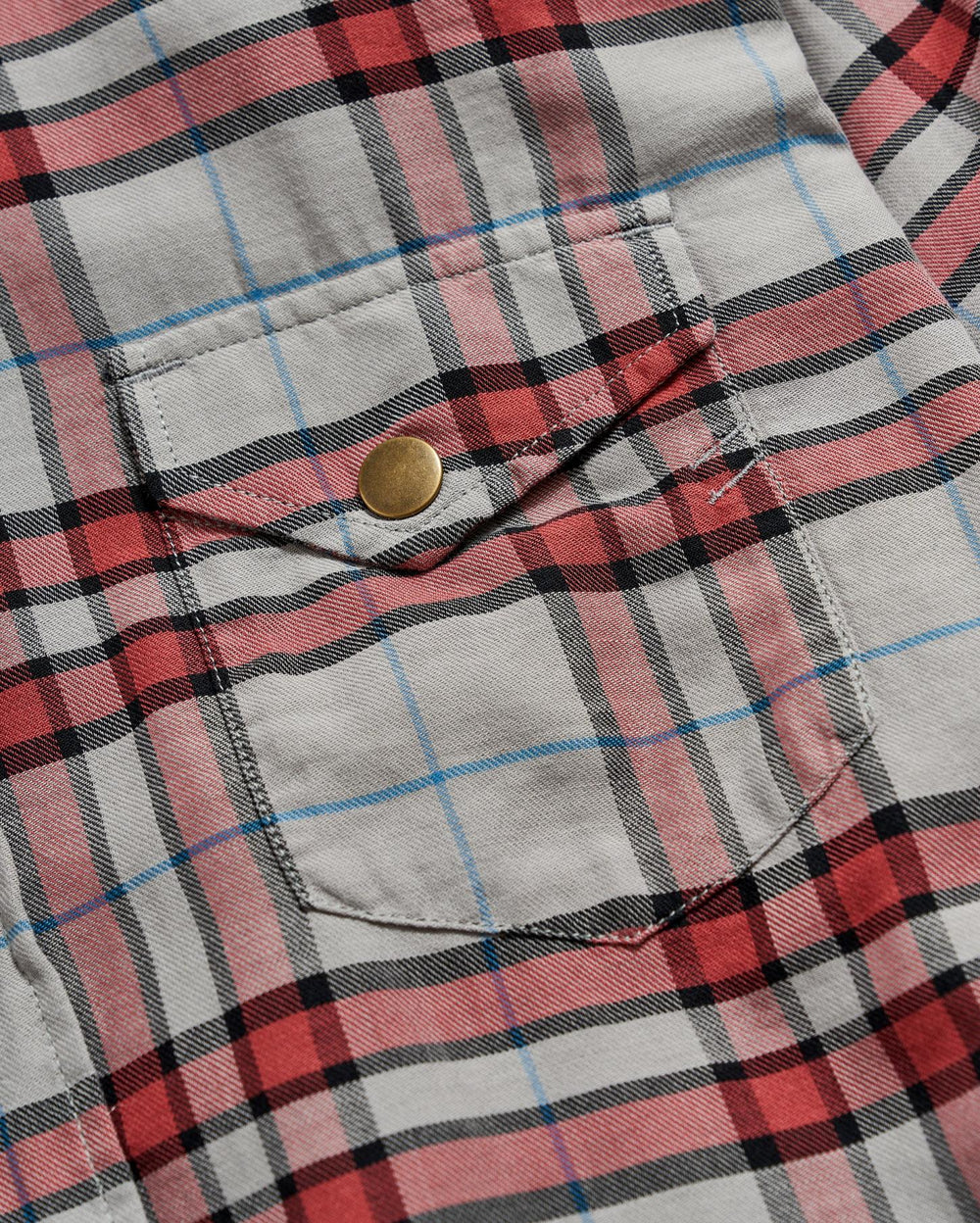 Men Bold Plaid Western Snap Front Shirt Grey/multi | Billy Reid Shirting