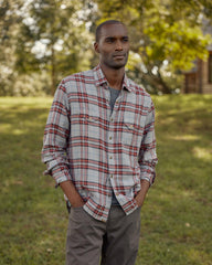 Men Bold Plaid Western Snap Front Shirt Grey/multi | Billy Reid Shirting