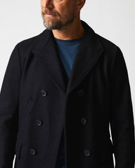 Men Bond Peacoat Black | Billy Reid Jackets &amp; Outerwear