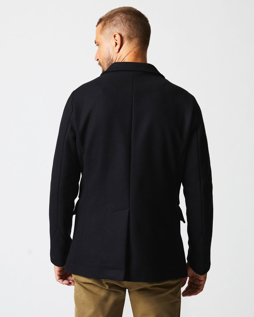 Men Bond Peacoat Black | Billy Reid Jackets &amp; Outerwear