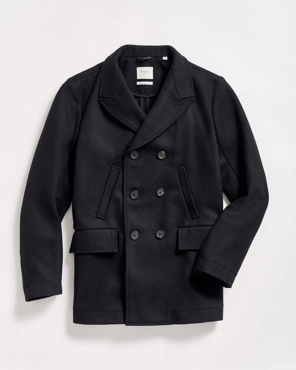Men Bond Peacoat Black | Billy Reid Jackets &amp; Outerwear