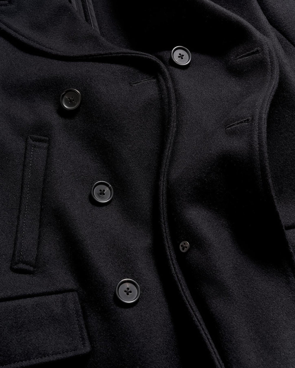 Men Bond Peacoat Black | Billy Reid Jackets &amp; Outerwear