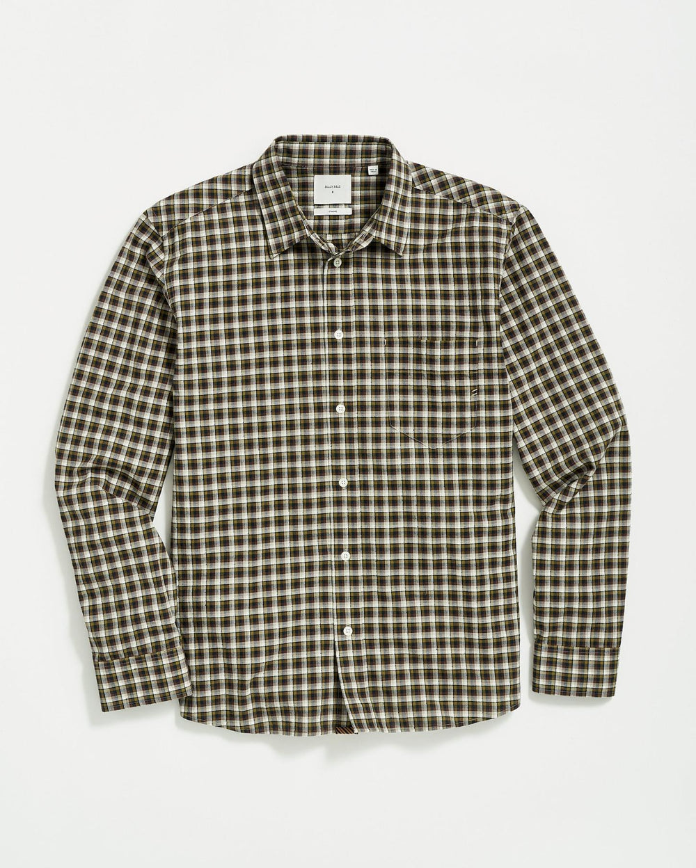 Men Boucle Check Tuscumbia Shirt Green/black | Billy Reid Shirting