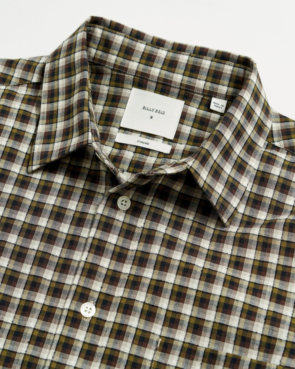 Men Boucle Check Tuscumbia Shirt Green/black | Billy Reid Shirting
