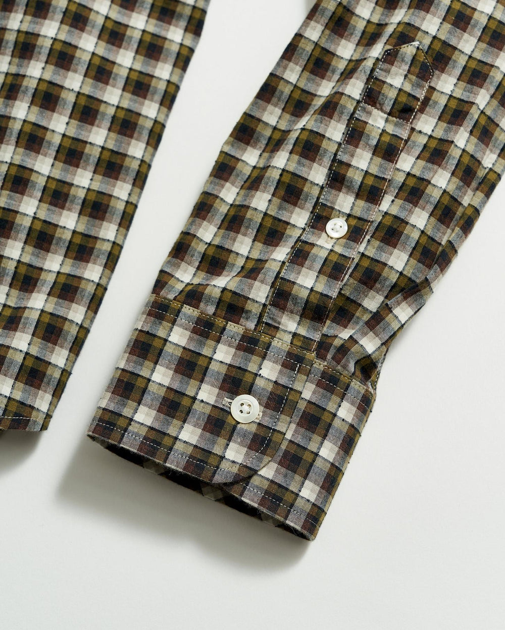 Men Boucle Check Tuscumbia Shirt Green/black | Billy Reid Shirting