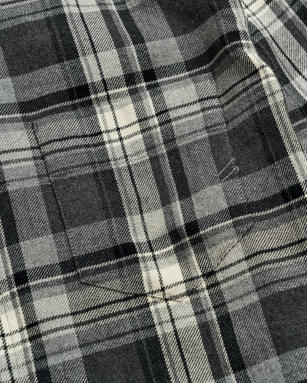 Men Brushed Bold Plaid Tuscumbia Shirt Grey/black | Billy Reid Shirting