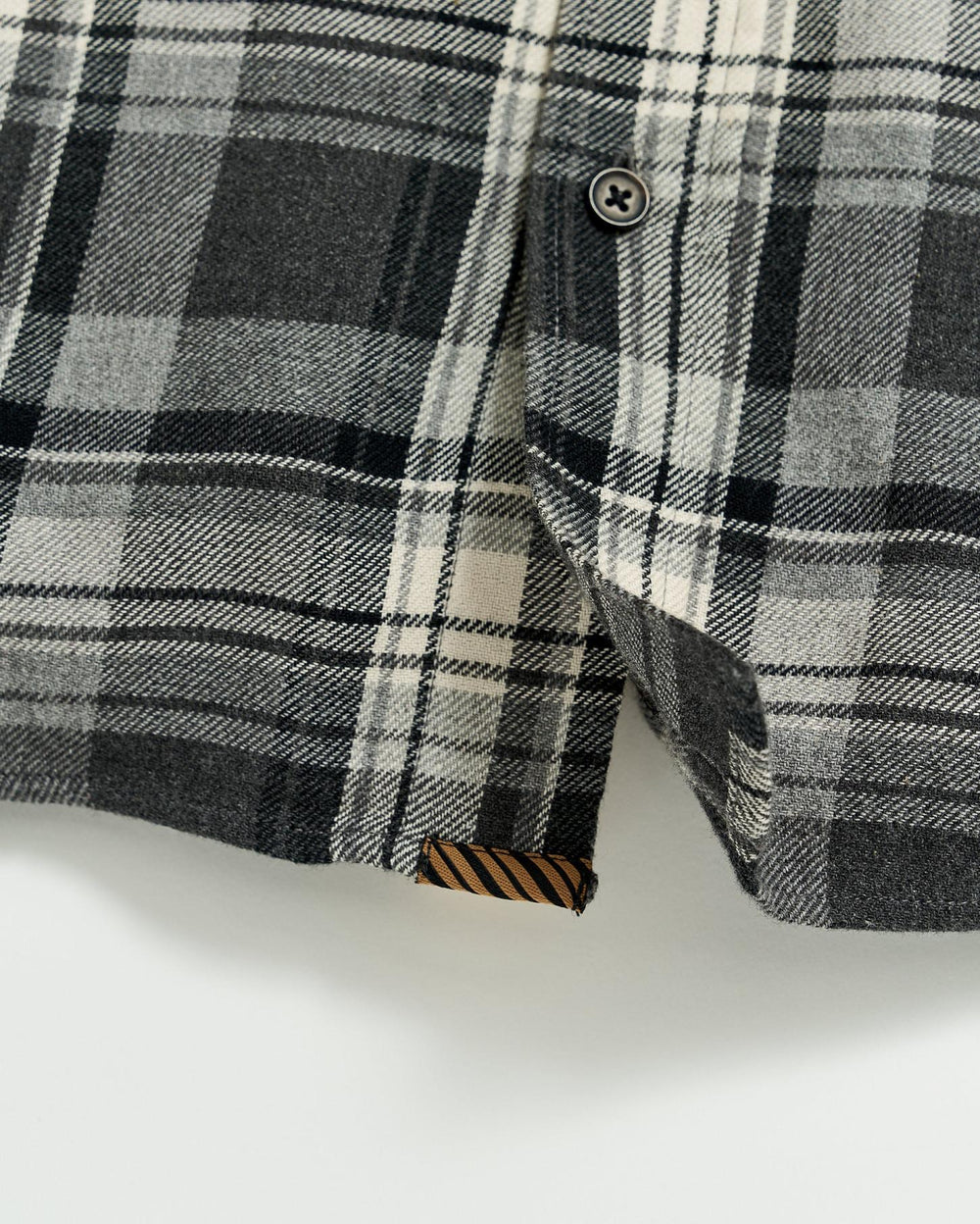 Men Brushed Bold Plaid Tuscumbia Shirt Grey/black | Billy Reid Shirting