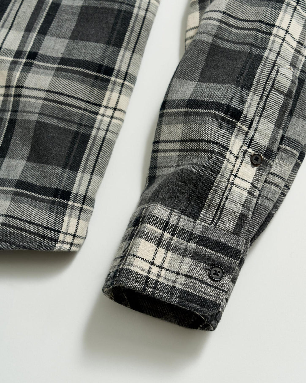 Men Brushed Bold Plaid Tuscumbia Shirt Grey/black | Billy Reid Shirting