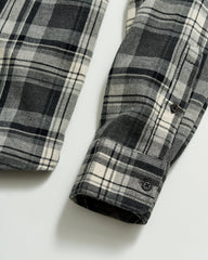 Men Brushed Bold Plaid Tuscumbia Shirt Grey/black | Billy Reid Shirting