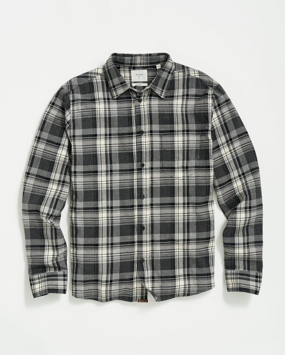 Men Brushed Bold Plaid Tuscumbia Shirt Grey/black | Billy Reid Shirting