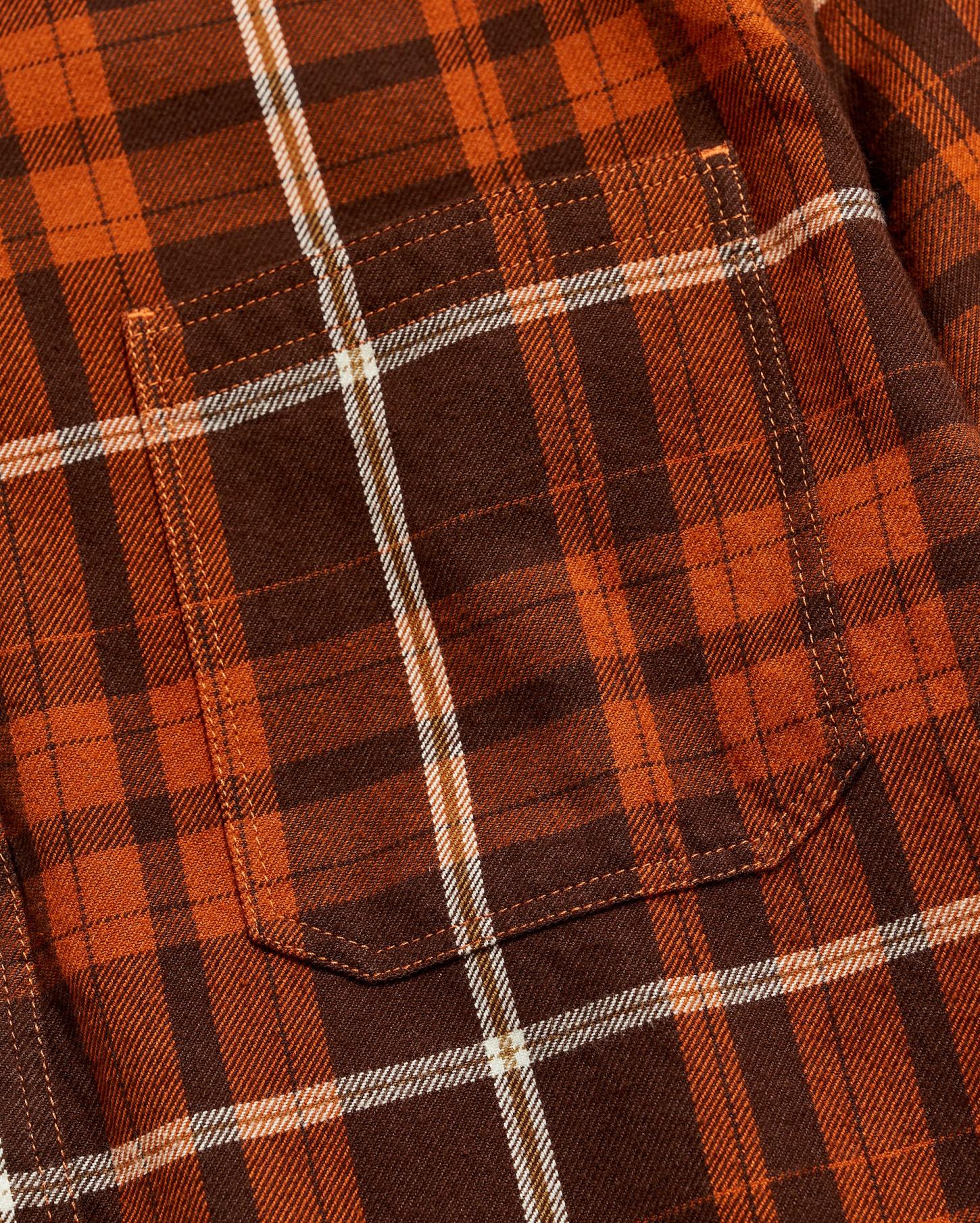Men Brushed Bold Plaid Tuscumbia Shirt Orange/rust | Billy Reid Shirting