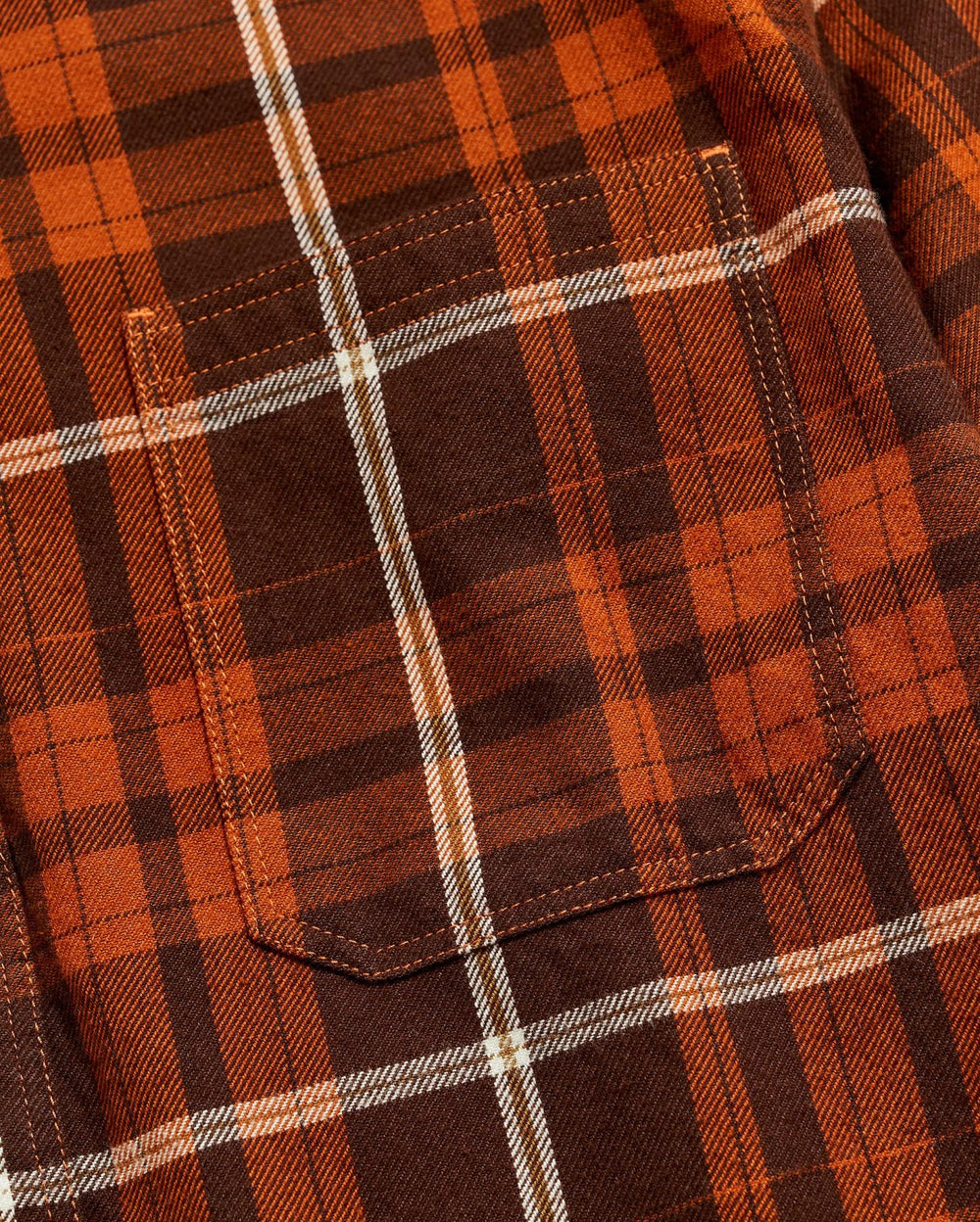 Men Brushed Bold Plaid Tuscumbia Shirt Orange/rust | Billy Reid Shirting
