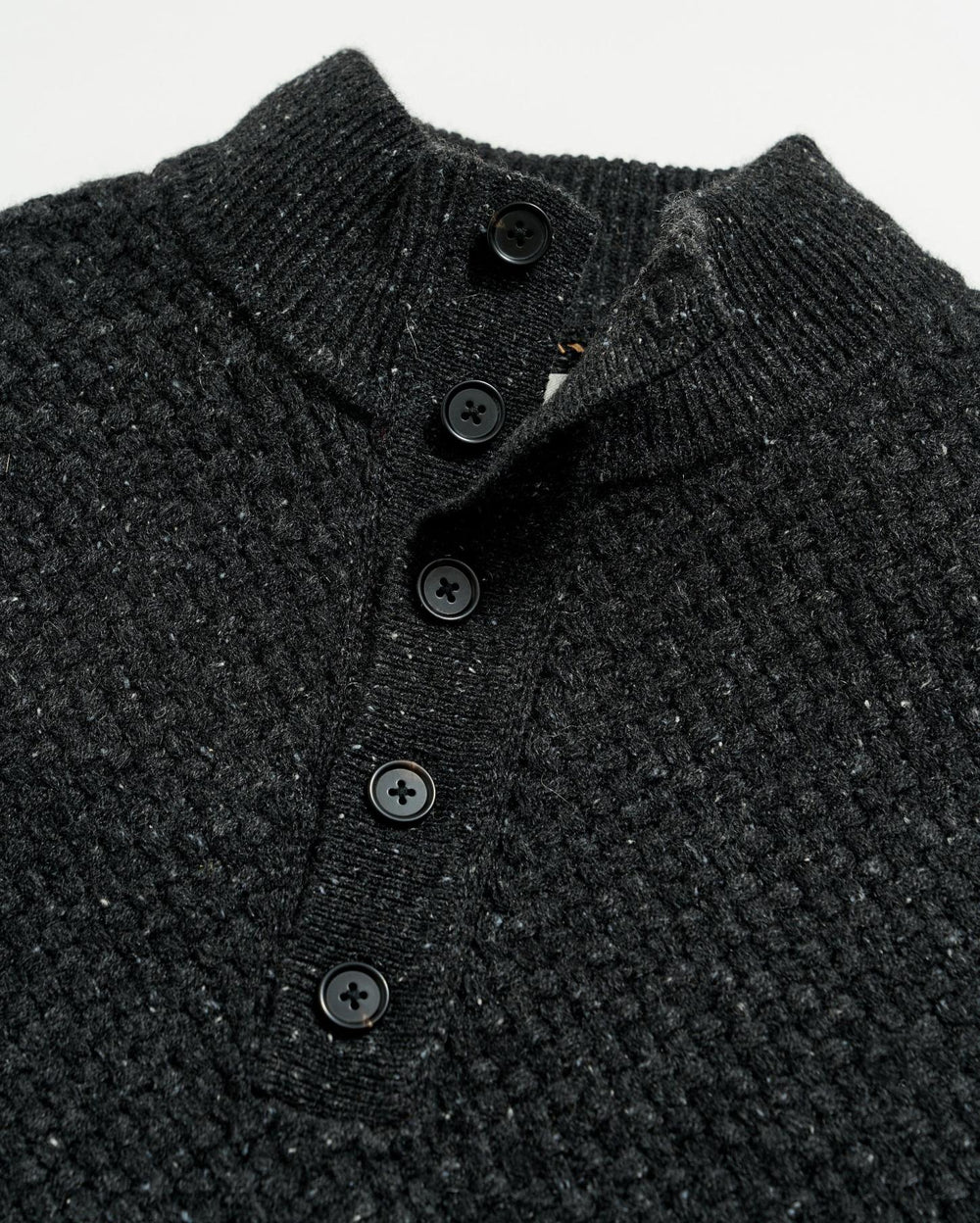 Men Cashmere Basketweave Pullover Charcoal | Billy Reid Sweaters &amp; Sweatshirts