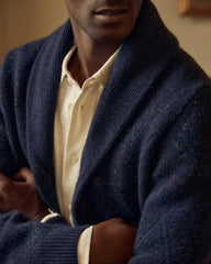 Men Chevron Ranch Cardigan Navy | Billy Reid Sweaters &amp; Sweatshirts