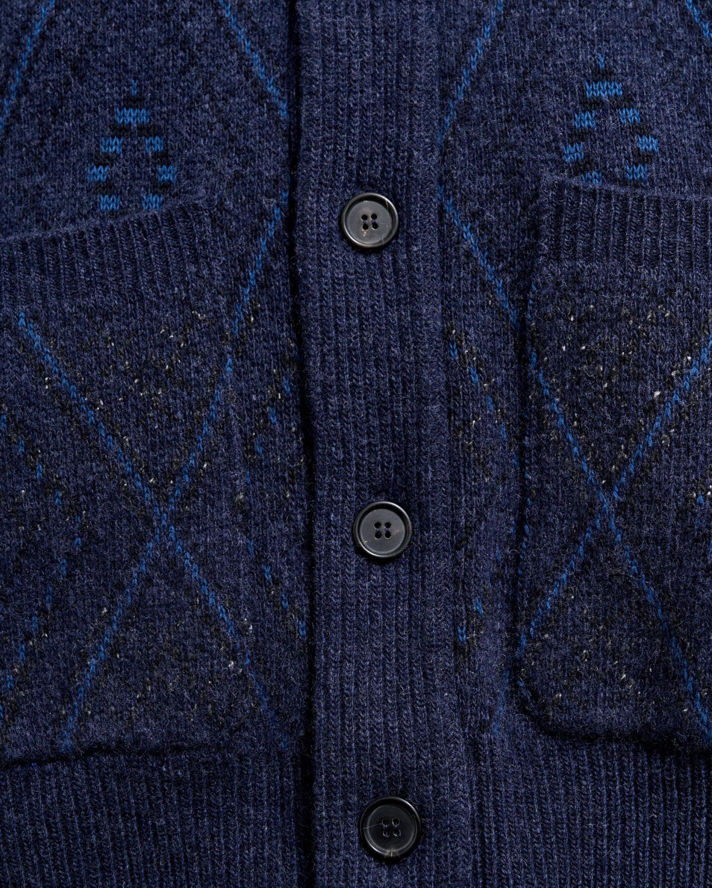 Men Chevron Ranch Cardigan Navy | Billy Reid Sweaters &amp; Sweatshirts