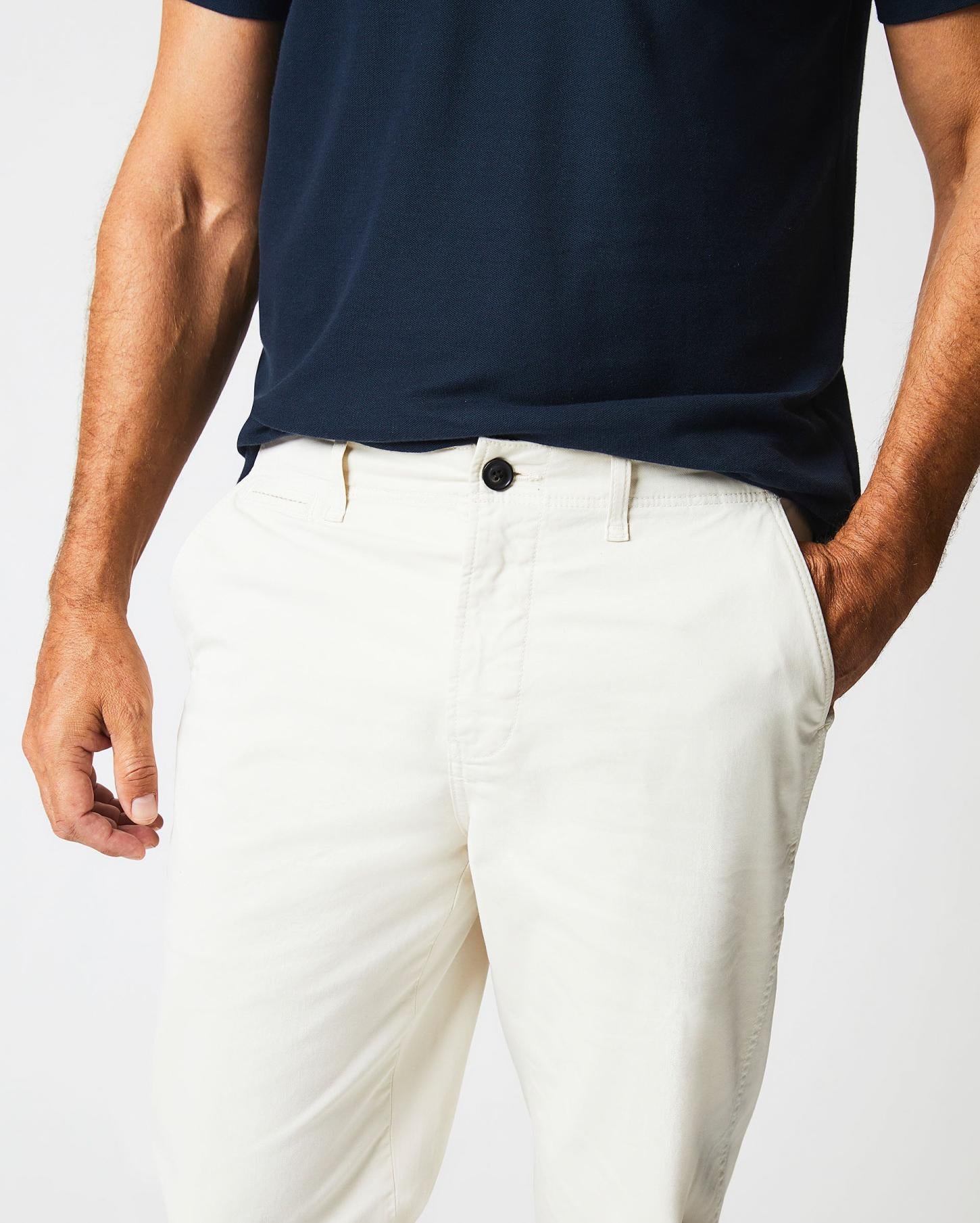Men Chino Pant Eggshell | Billy Reid Bottoms