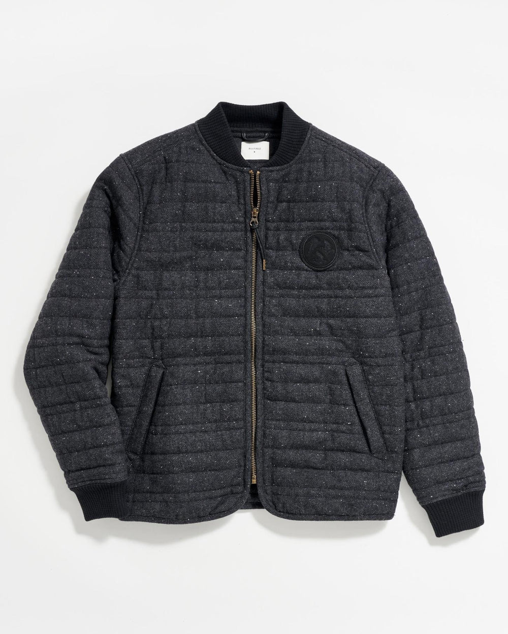 Men Collegiate Bomber Black Tweed | Billy Reid Jackets &amp; Outerwear