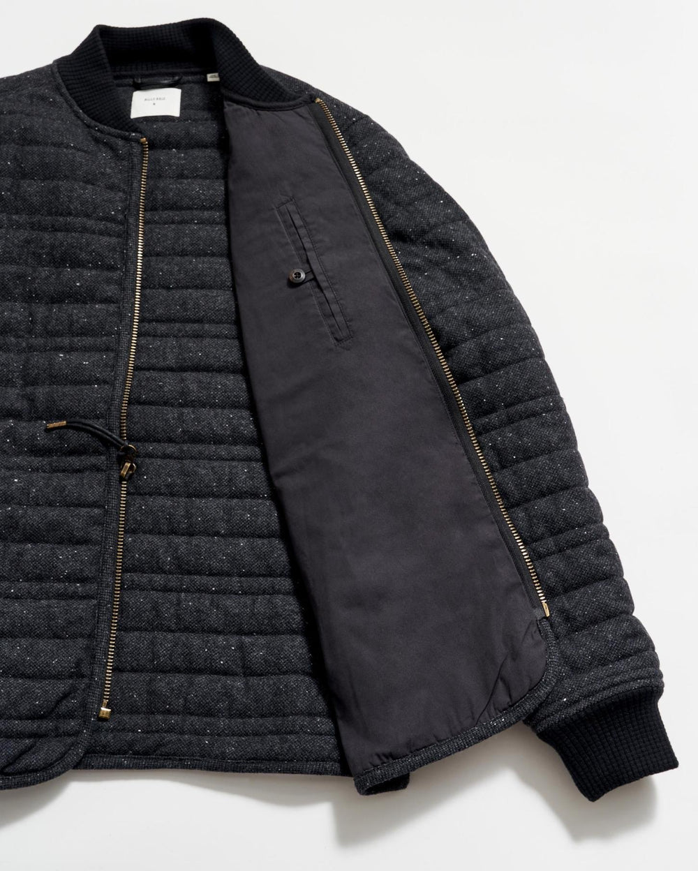 Men Collegiate Bomber Black Tweed | Billy Reid Jackets &amp; Outerwear
