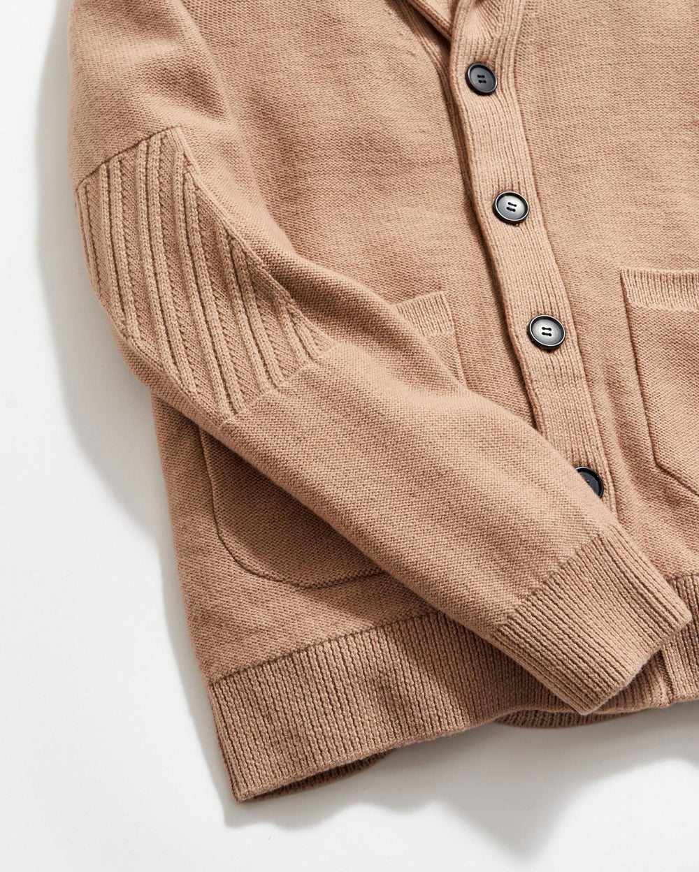 Men Collegiate Cardigan Camel Heather | Billy Reid Sweaters &amp; Sweatshirts