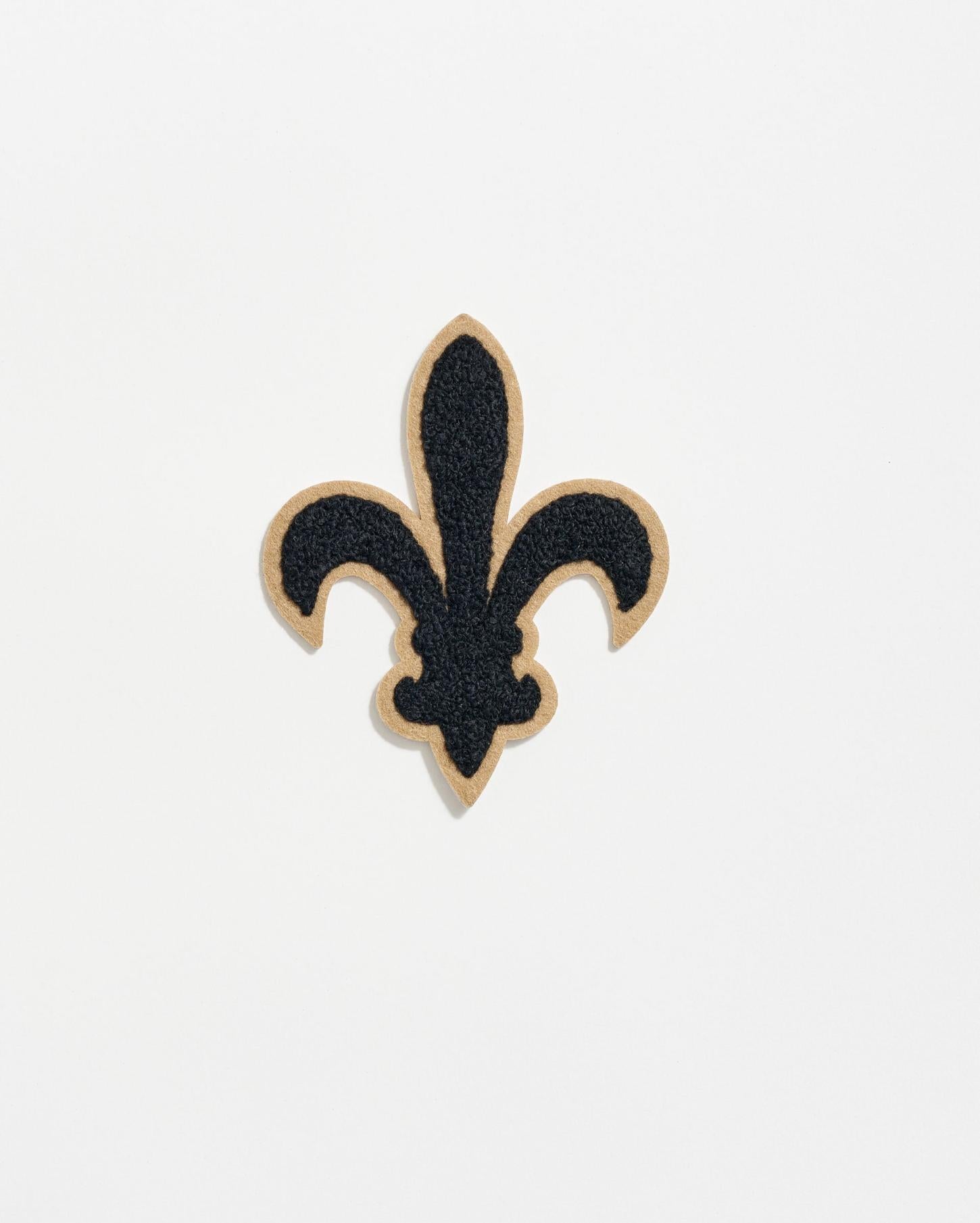 Men Collegiate Fleur De Lis Patch Black | Billy Reid Accessories