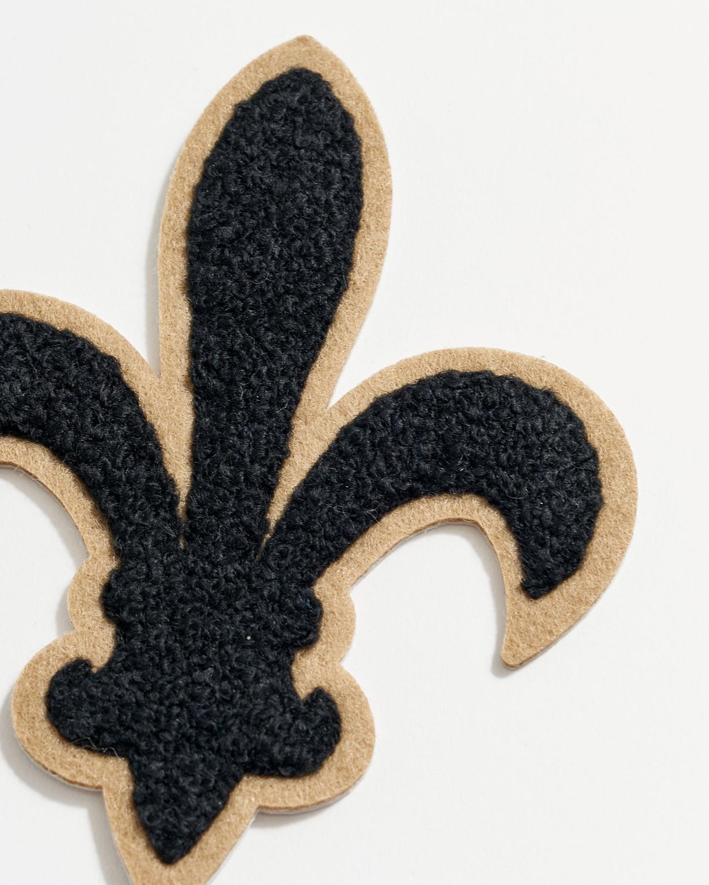 Men Collegiate Fleur De Lis Patch Black | Billy Reid Accessories