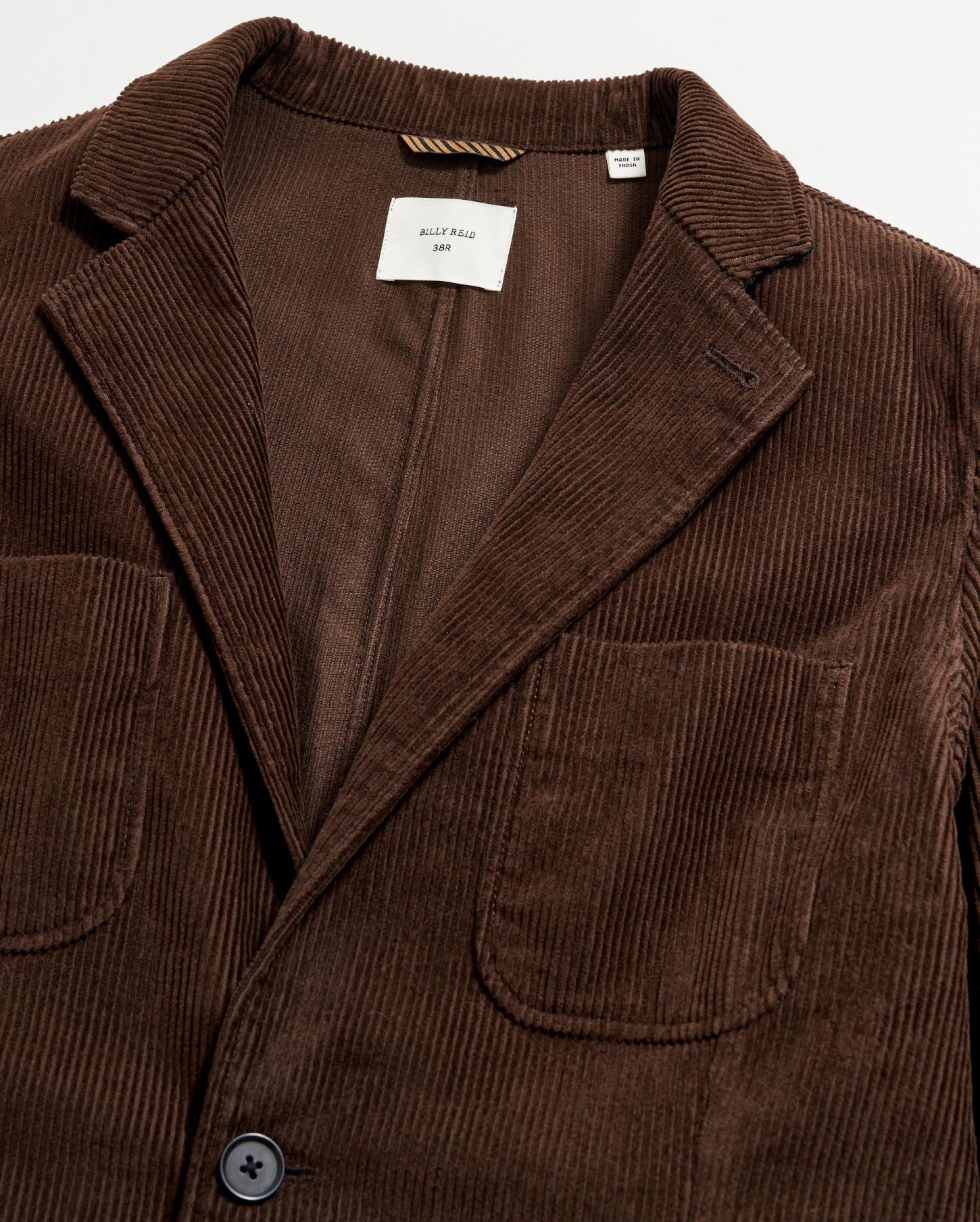 Men Corduroy Leo Jacket Chocolate | Billy Reid Suiting