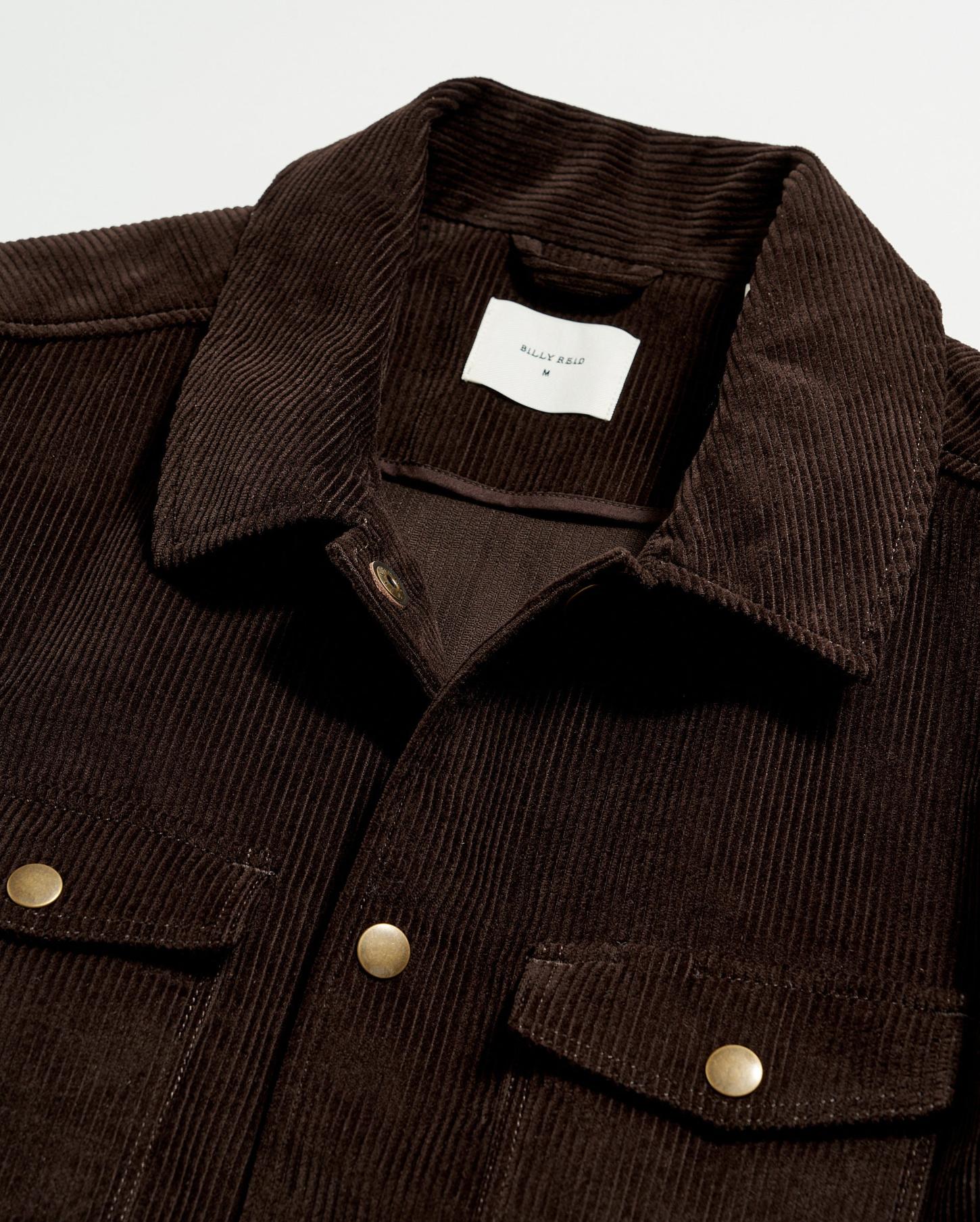Men Corduroy Mo Shirt Jacket Chocolate | Billy Reid Jackets &amp; Outerwear