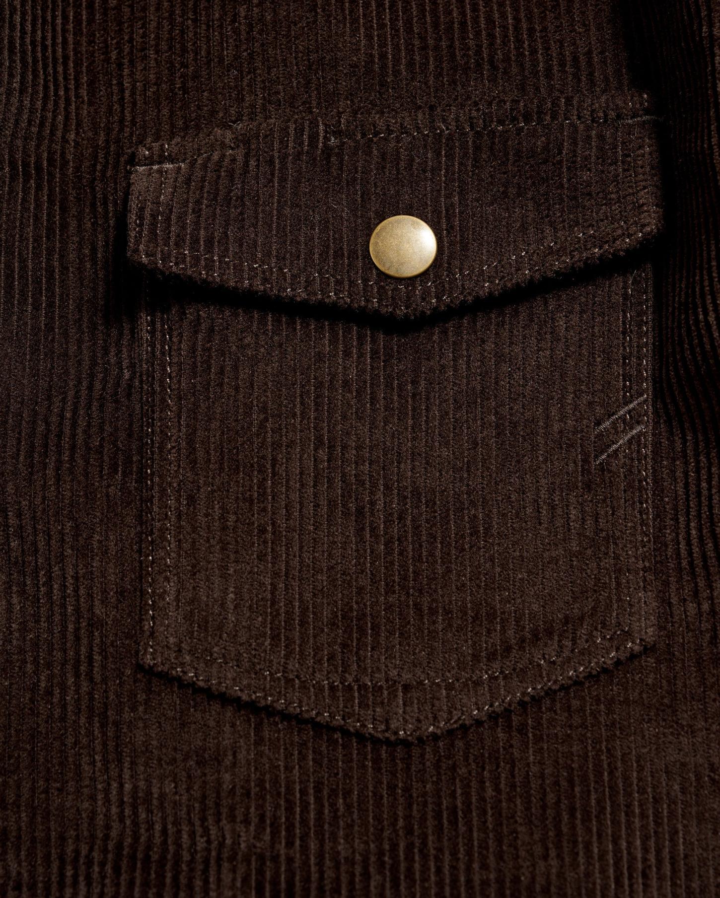 Men Corduroy Mo Shirt Jacket Chocolate | Billy Reid Jackets &amp; Outerwear