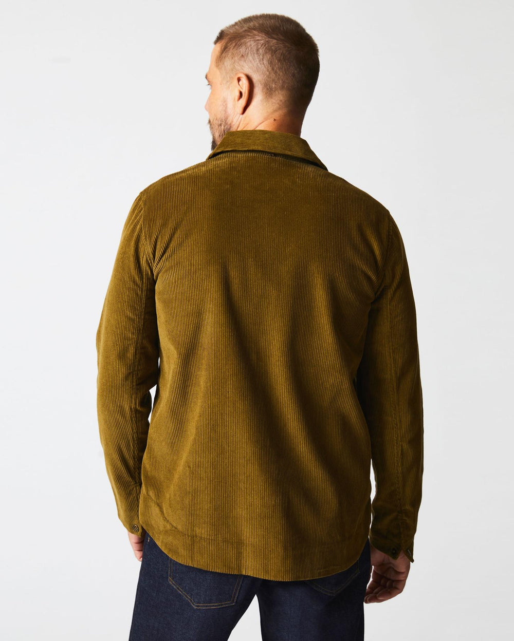 Men Corduroy Mo Shirt Jacket Olive | Billy Reid Jackets &amp; Outerwear